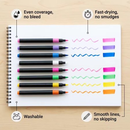 الوان فولوماستر اكريلك جودة عالية جداً 12 لون